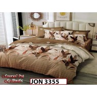 Lenjerie din finet  6 piese cearceaf cu elastic - JON 3355