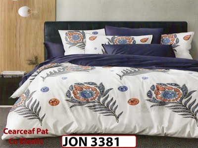 Lenjerie din finet  6 piese cearceaf cu elastic - JON 3381