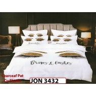 Lenjerie din finet  6 piese cearceaf cu elastic - JON 3432