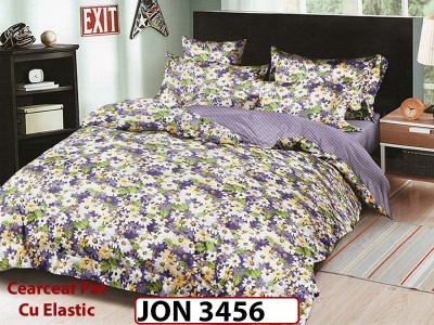 Lenjerie din finet  6 piese cearceaf cu elastic - JON 3456