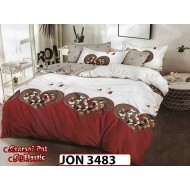 Lenjerie din finet  6 piese cearceaf cu elastic - JON 3483