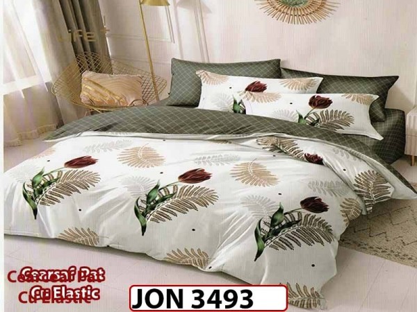 Lenjerie din finet  6 piese cearceaf cu elastic - JON 3493