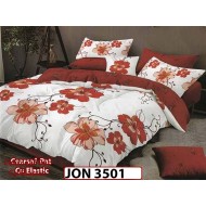 Lenjerie din finet  6 piese cearceaf cu elastic - JON 3501