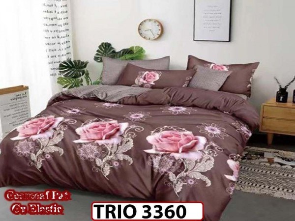 Lenjerie din finet  6 piese cu elastic - TRIO3360 Lenjerie din finet  6 piese cu elastic - TRIO3360