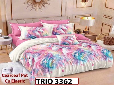 Lenjerie din finet  6 piese cu elastic - TRIO3362 Lenjerie din finet  6 piese cu elastic - TRIO3362