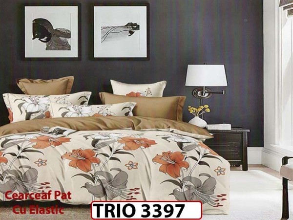 Lenjerie din finet  6 piese cu elastic - TRIO3397 Lenjerie din finet  6 piese cu elastic - TRIO3397