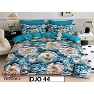 Lenjerie 3D din finet 4 piese 1 Persoana Cearceaf cu Elastec - DJO44