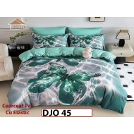 Lenjerie 3D din finet 4 piese 1 Persoana Cearceaf cu Elastec - DJO45