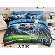 Lenjerie 3D din finet 4 piese 1 Persoana Cearceaf cu Elastec - DJO50