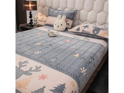 Husa de Pat + 2 Fete de Perne - Cocolino- Pat 2 Persoane - HOJ64