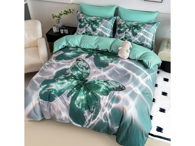 Lenjerie 3D din finet 4 piese 1 Persoana Cearceaf cu Elastec - DJO45