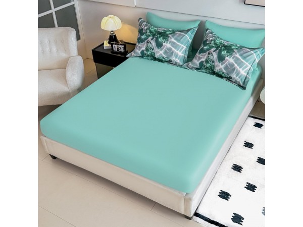 Lenjerie 3D din finet 4 piese 1 Persoana Cearceaf cu Elastec - DJO45