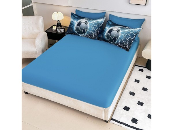 Lenjerie 3D din finet 4 piese 1 Persoana Cearceaf cu Elastec - DJO50