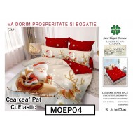 Lenjerie din finet  6 piese si cearceaf cu elastic - MOEP04