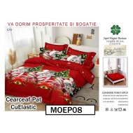 Lenjerie din finet  6 piese si cearceaf cu elastic - MOEP08