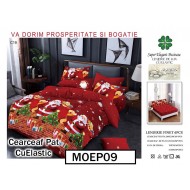 Lenjerie din finet  6 piese si cearceaf cu elastic - MOEP09