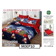 Lenjerie din finet  6 piese si cearceaf cu elastic - MOEP10