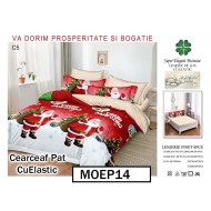 Lenjerie din finet  6 piese si cearceaf cu elastic - MOEP14