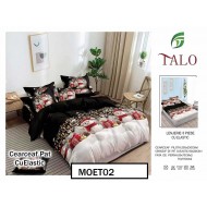 Lenjerie din finet  6 piese si cearceaf cu elastic - MOET02