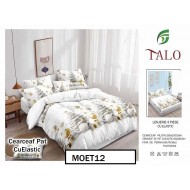 Lenjerie din finet  6 piese si cearceaf cu elastic - MOET12