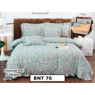 Lenjerie din  bumbac fin cu in grofat și lățos 6 piese cu cearceaf elastic - BNT76