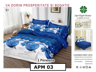 Lenjerie din finet 4 piese o persoana Cod - APM03