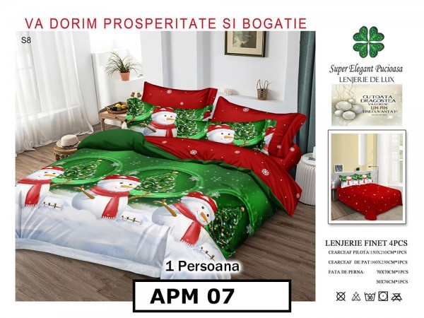 Lenjerie din finet 4 piese o persoana Cod - APM07