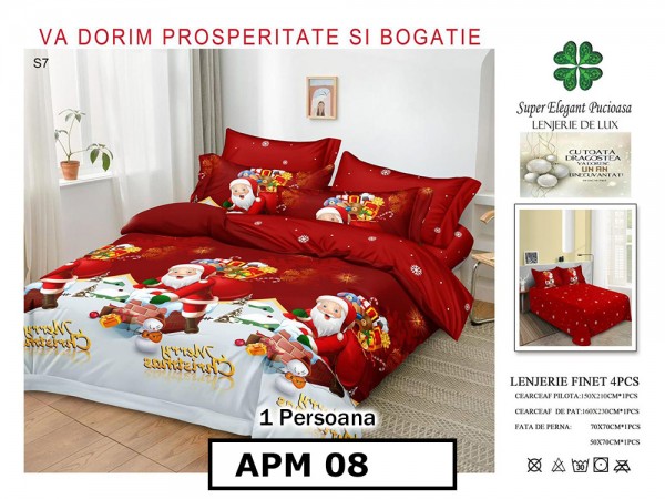 Lenjerie din finet 4 piese o persoana Cod - APM08