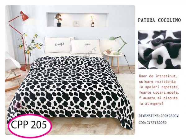 Patura Pufoasa Cocolino pentru pat dublu CPP 205 Patura Pufoasa Cocolino pentru pat dublu CPP 205