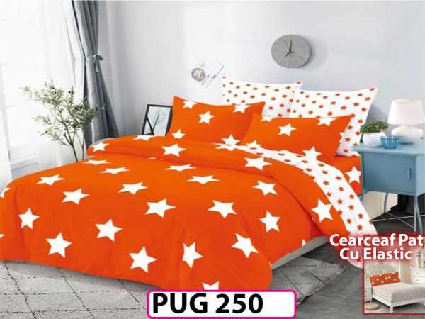 Lenjerie din finet 6 piese si cearceaf cu Elastic - PUG250 Lenjerie din finet 6 piese si cearceaf cu Elastic - PUG250