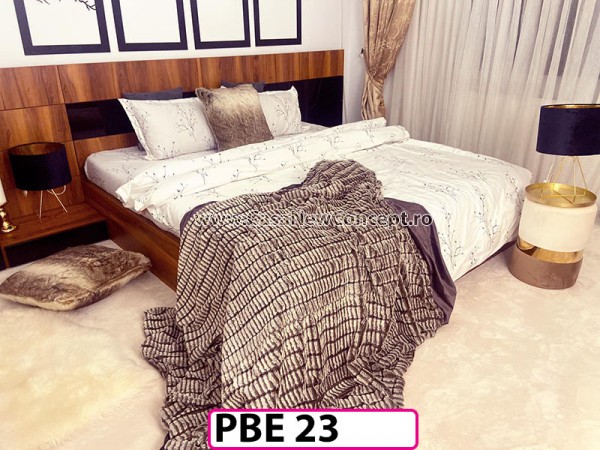Patura din Blana Eco SAFARI pentru pat dublu - PBE23