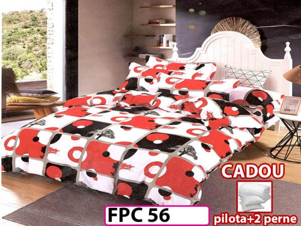 Lenjerie din finet 6 piese +pilota si 2 perne cadou - FPC56 Lenjerie din finet 6 piese +pilota si 2 perne cadou - FPC56