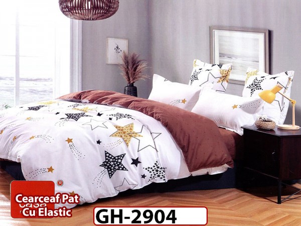 Lenjerie din finet 6 piese si cearceaf cu elastic - GH2904 Lenjerie din finet 6 piese si cearceaf cu elastic - GH2904