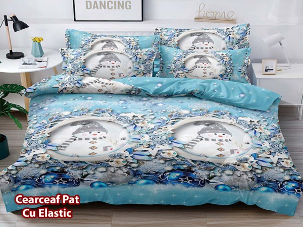 Lenjerie din finet 6 piese si cearceaf cu Elastic - MOSJ04 Lenjerie din finet 6 piese si cearceaf cu Elastic - MOSJ04