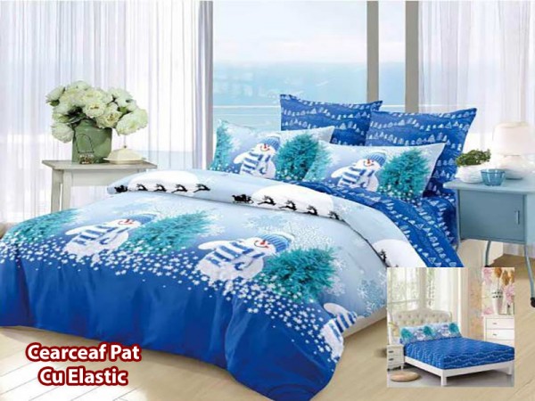 Lenjerie din finet 6 piese si cearceaf cu Elastic - PUG359 Lenjerie din finet 6 piese si cearceaf cu Elastic - PUG359