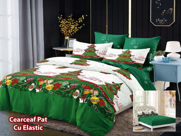 Lenjerie din finet 6 piese si cearceaf cu Elastic - PUG363 Lenjerie din finet 6 piese si cearceaf cu Elastic - PUG363