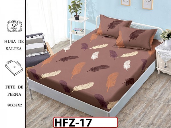 Husa de Pat din Finet + 2 Fete de Perne - Saltea 180x200 - Pat 2 Persoane - HFZ17 Husa de Pat din Finet + 2 Fete de Perne - Saltea 180x200 - Pat 2 Persoane - HFZ17