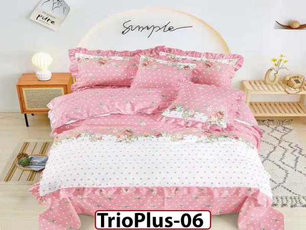 Lenjerie din finet 6 piese Cu Volanase - TrioPLUS06 Lenjerie din finet 6 piese Cu Volanase - TrioPLUS06