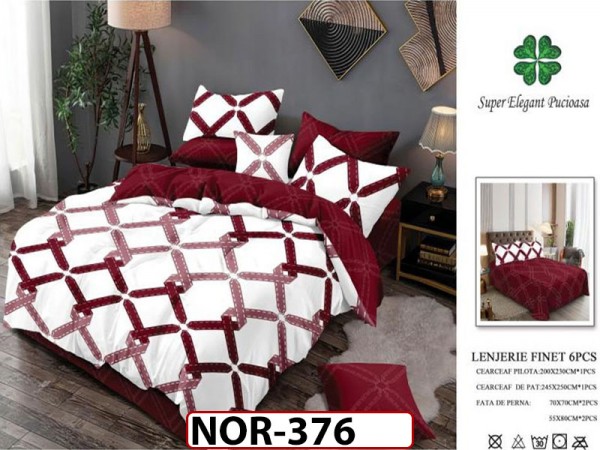 Lenjerie din finet 6 piese - NOR376 Lenjerie din finet 6 piese - NOR376