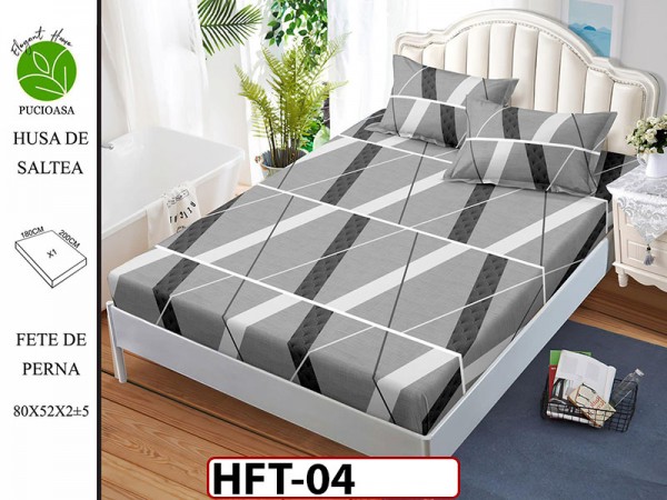 Husa de Pat din Finet + 2 Fete de Perne - Saltea 180x200 - Pat 2 Persoane - HFT04 Husa de Pat din Finet + 2 Fete de Perne - Saltea 180x200 - Pat 2 Persoane - HFT04