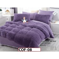 Lenjerie Cocolino Fluffy Pufoasa -Pat De 2 Persoane cu 6 piese - COF08