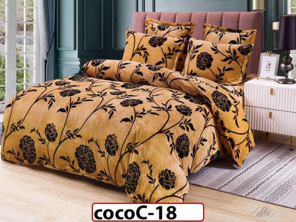 Lenjerie De Pat COCOLINO de 2 Persoane cu 6 piese - cocoC18 Lenjerie De Pat COCOLINO de 2 Persoane cu 6 piese - cocoC18