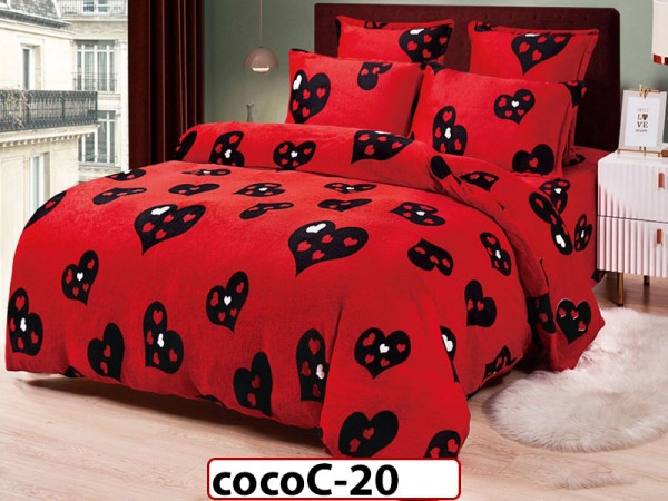 Lenjerie De Pat COCOLINO de 2 Persoane cu 6 piese - cocoC20 Lenjerie De Pat COCOLINO de 2 Persoane cu 6 piese - cocoC20