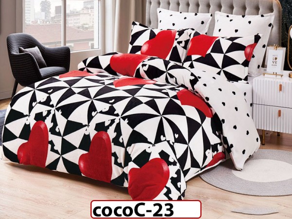 Lenjerie De Pat COCOLINO de 2 Persoane cu 6 piese - cocoC23 Lenjerie De Pat COCOLINO de 2 Persoane cu 6 piese - cocoC23