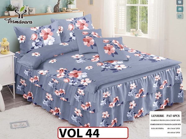 Lenjerie din finet 6 piese Cu Volanase - VOL44 Lenjerie din finet 6 piese Cu Volanase - VOL44