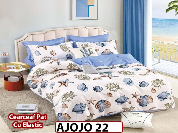 Lenjerie din finet 6 piese si cearceaf cu Elastic - AJOJO22 Lenjerie din finet 6 piese si cearceaf cu Elastic - AJOJO22