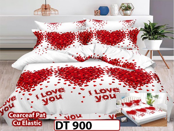 Lenjerie din finet 6 piese si cearceaf cu Elastic - DT900 Lenjerie din finet 6 piese si cearceaf cu Elastic - DT900