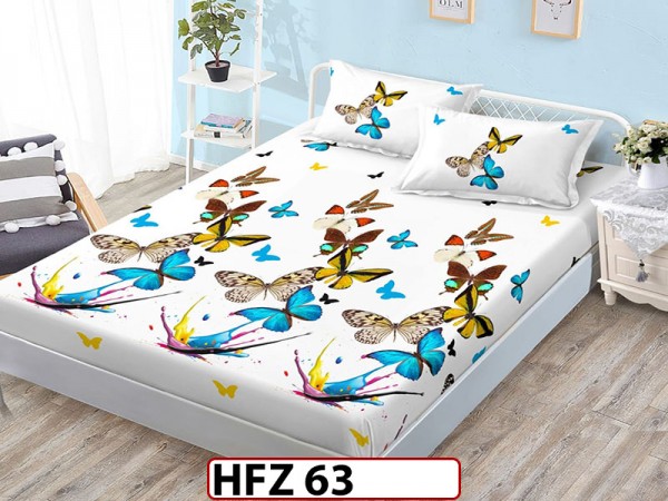 Husa de Pat din Finet + 2 Fete de Perne - Saltea 180x200 - Pat 2 Persoane - HFZ63 Husa de Pat din Finet + 2 Fete de Perne - Saltea 180x200 - Pat 2 Persoane - HFZ63