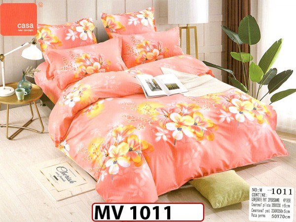 Lenjerie din bumbac Satinat 4 piese Casa New Concept - MV 1011 Lenjerie din bumbac Satinat 4 piese Casa New Concept - MV 1011