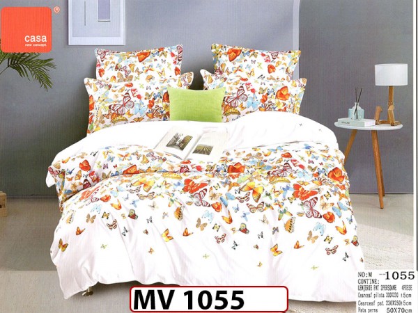 Lenjerie din bumbac Satinat 4 piese Casa New Concept - MV 1055 Lenjerie din bumbac Satinat 4 piese Casa New Concept - MV 1055